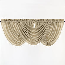 GoodGram 2-Pack: Beaded Emerald Crepe Waterfall Valances