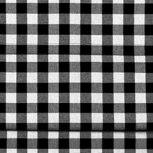 Kate Aurora Country Farmhouse Buffalo Check Plaid Gingham Single Window Curtain - 42 in. W x 84 in. L, Black