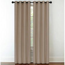 Kate Aurora 2 Piece Terry Slub Light Filtering Luxury Grommet Top Window Curtain Panels - Linen