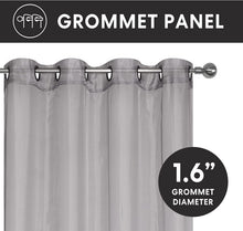 GoodGram Montauk Accents 2 Piece Grommet Top Summery Sheer Voile Window Curtain Panels For Extra Long & Taller Windows - 90 i