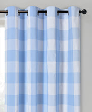 Kate Aurora Country Farmhouse Living Classic Buffalo Plaid Checkered Grommet Top Single Window Curtain Panel - 52 in. W x 84 