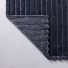 Kate Aurora Modern Lux Ultra Soft & Plush Ribbed Accent Throw Blanket - 50 in. W x 60 in. L - Navy