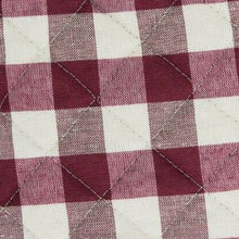 Kate Aurora 2 Pack Gingham Plaid Checkered Gingham Country Farmhouse Oven Mitts - 17 in. W x 17 in. L, Burgundy
