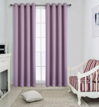 Kate Aurora 2 Piece 100% Hotel Thermal Blackout Lavender Grommet Top Curtain Panels - 50 in. W x 63 in. L, Lavender