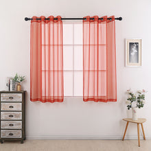GoodGram Montauk Accents 2 Piece Grommet Top Summery Sheer Voile Window Curtain Panels For Small/Short Windows - 45 in. Long 