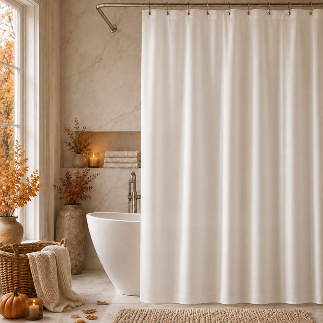 GoodGram Ultra Heavy Hotel Weight Odorless PEVA Vinyl Shower Curtain Liner - Standard Size - Frosted Clear