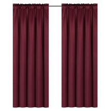 Kate Aurora Basic Faux Silk Rod Pocket Shimmery Sheer Single Window Curtain Panel - 52 in. W x 84 in. L - Burgundy