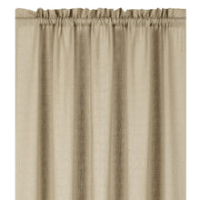 Kate Aurora 1 Piece Flax Semi Sheer Rod Pocket Beige/Linen Curtain Panel - 84 in. Long