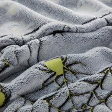 Kate Aurora Halloween Spooky Glow In The Dark Spider Webs Ultra Soft & Plush Oversized Throw Blanket - Gray