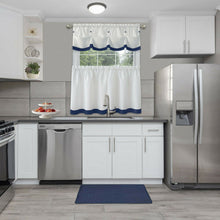 Kate Aurora Heavy Duty Non Slip Memory Foam Kitchen Mats - 18in W x 30in L, Navy Blue