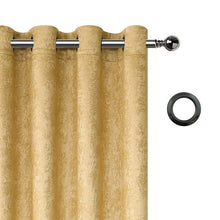 Kate Aurora Modern Art Contemporary 2 Pack Light Filtering Grommet Top Curtains - Gold