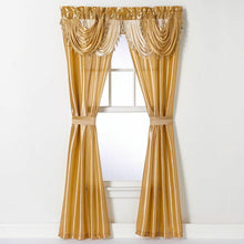 Kate Aurora Satin Semi Sheer Complete 5 Piece Window in a Bag Attached Curtain Set