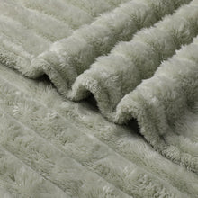 Kate Aurora Modern Lux Ultra Soft & Plush Ribbed Accent Throw Blanket - 50 in. W x 60 in. L - Sage