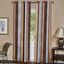GoodGram Ombre Crushed Satin Sheer Single Window Curtains & Valances - 50 in. W x 63 in. L, Chocolate