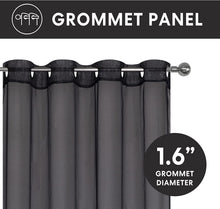 GoodGram Montauk Accents 2 Piece Grommet Top Summery Sheer Voile Window Curtain Panels For Extra Long & Taller Windows - 90 i