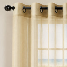 GoodGram Basic Home Grommet Top Sheer Single Window Curtain - 52 in. W x 63 in. L, Antique