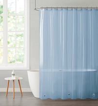 Kate Aurora Transparent Pastel 6 Gauge Hotel Non-Toxic Odor Free PEVA Shower Curtain Liner - Mold & Mildew Resistant - Aqua