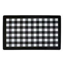 GoodGram Oversized Premium Anti Fatigue Memory Foam Kitchen Floor Mat - 30 in. W x 18 in. L, Black Country Plaid