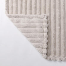 Kate Aurora Modern Lux Ultra Soft & Plush Ribbed Accent Throw Blanket - 50 in. W x 60 in. L - Beige