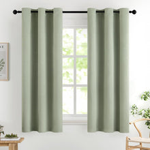 Kate Aurora Set of 2 Thermal Room Darkening Grommet Top Curtains For Small Windows - 63 in. Long - Sage Green