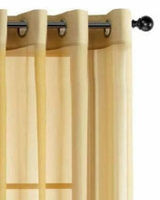 GoodGram Basic Home Grommet Top Sheer Single Window Curtain - 52 in. W x 63 in. L, Gold
