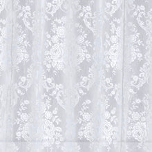 Kate Aurora Country Farmhouse Shabby Chic Floral Lace Shower Curtain - White