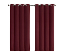 GoodGram 2 Pack: Hotel Thermal Grommet 100% Blackout Curtains - 52 in. W x 84 in. L, Burgundy