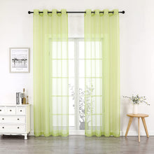 GoodGram Ultra Luxurious Elegant Sheer Grommet Single Curtain Panel - 54 in. W x 84 in. L, Avocado
