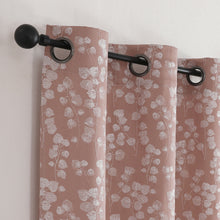 Kate Aurora 2 Piece Pastel Florinda Floral Grommet Top Window Curtain Panels - 84 in. Long - Rose