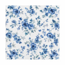 Kate Aurora Shabby Chic Watercolor Floral Garden Fabric Shower Curtain - Blue