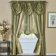 GoodGram Royal Ombre Crushed Semi Sheer 84 in. Long Curtain Panel Pair - 50 in. W x 84 in. L, Sage