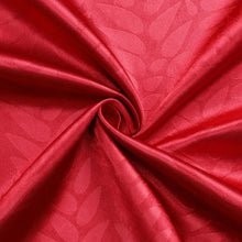 Kate Aurora 1 Piece Priscilla Light Filtering Grommet Top Embossed Leaves Jacquard Window Curtain Panel - Red
