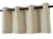 Kate Aurora Oversized Grommet Top Solid Color Window Valance - 50 in. W x 18 in. L, Linen/Camel