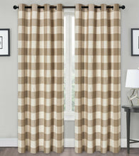 Kate Aurora Country Farmhouse Living Classic Buffalo Plaid Checkered Single Grommet Top Window Curtain Panel - 54 in. W x 84 