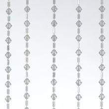 Kate Aurora Luxurious Jaeger Rod Pocket Acrylic Beaded Single Window Curtain Panel - 40 in. W x 84 in. L - Clear