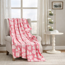 Kate Aurora Valentine's Day Pink Polka Dot Hearts Ultra Soft & Plush Accent Throw Blanket - 50 In W X 60 In. L