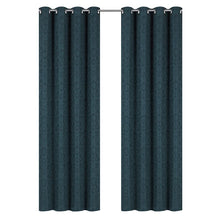 Kate Aurora Regency Collection Raised Jacquard Damask Grommet Top Curtains - 52 in. W x 84 in. L, Dark Teal/Navy