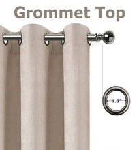 Kate Aurora Hotel Chic 2 Pack Light Filtering Grommet Top Window Curtains - 52 in. W x 84 in. L, Beige