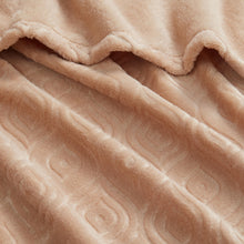 Kate Aurora Ultra Soft & Plush Modern Ogee Fleece Throw Blanket Covers - 50 in. W x 60 in. L - Taupe