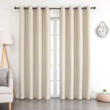 Kate Aurora 1 Piece Grace Hotel Room Darkening Grommet Top Window Curtain Panel - 84 in. Long - Beige