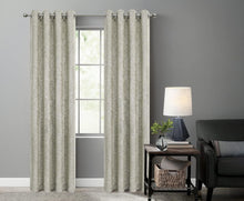 Kate Aurora 2 Piece Metallic Sparkle Thermal Grommet Blackout Curtain Panels - 52 in. W x 84 in. L, Beige