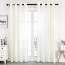 Kate Aurora Home Living 2 Piece Lightweight Basic Sheer Grommet Top Curtain Panels - 54 in. W x 84 in. L, Ivory
