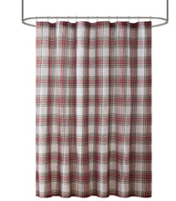 Kate Aurora Tis The Season Christmas Plaid 100% Cotton Shower Curtain - Standard Size