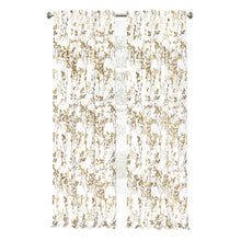 Kate Aurora 2 Piece Shabby Chic Cherry Blossom Designed Airy Sheer Rod Pocket & Back Tab Curtain Panels - 63 in. Long - Hazel