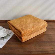Kate Aurora Ultra Soft & Plush Hypoallergenic Boston Geo Accent Fleece Throw Blanket - 50" x 60" - Gold
