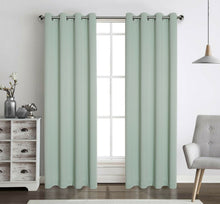Kate Aurora Hotel Living 2 Pack 100% Blackout Grommet Top Sage Green Curtain Panels - 50 in. W x 45 in. L, Sage Green