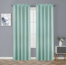 Kate Aurora Basic Drape Light Filtering Woven Jacquard Thermal Single Rod Pocket Window Curtain Panel