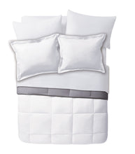 Kate Aurora Living Goose Down Alternative Bed in a Bag Complete Comforter Set - King, White/Gray