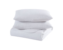 Kate Aurora Basic Bedding Euro Chic 3 Piece Quilt & Pillow Shams Set , White - Queen