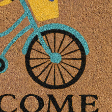 Kate Aurora Spring Bicycle & Bouquet Bristled Coir Outdoor Welcome Mat - 18"x30"